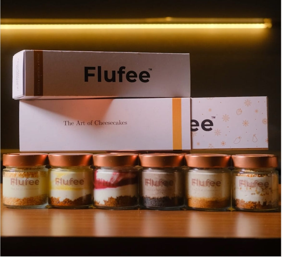 The Art Cheesecakes by Flufee™ – 2 Coffrets - 8 Jars (No Bake)